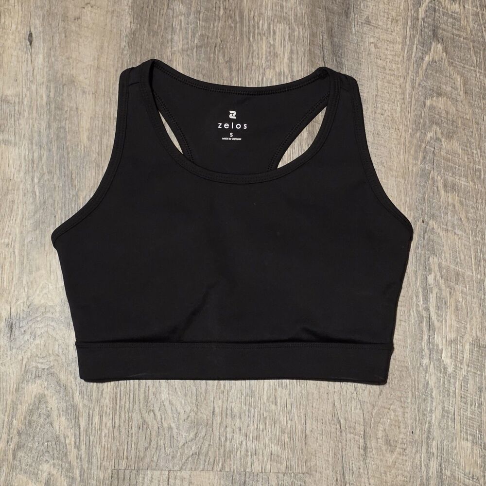 Zelos Juniors Black Crop Top Sports Casual Sleeveless Size Small RN 31104